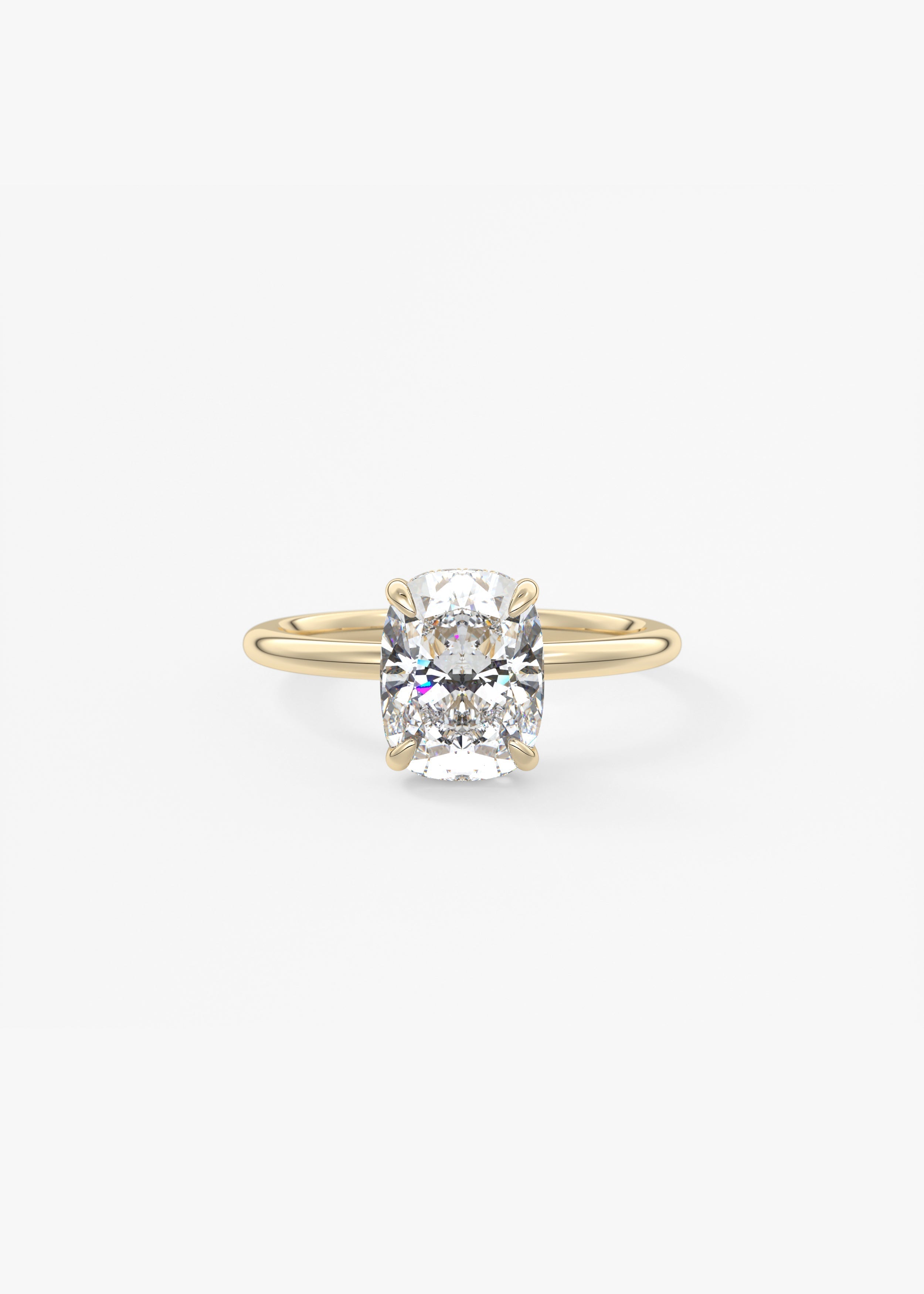Oval Solitaire With Raised Basket Gallery Lab Grown Diamond Engagement Ring